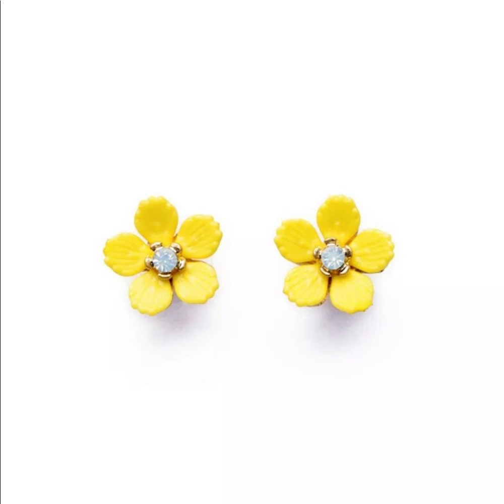 Yellow Flower Studs